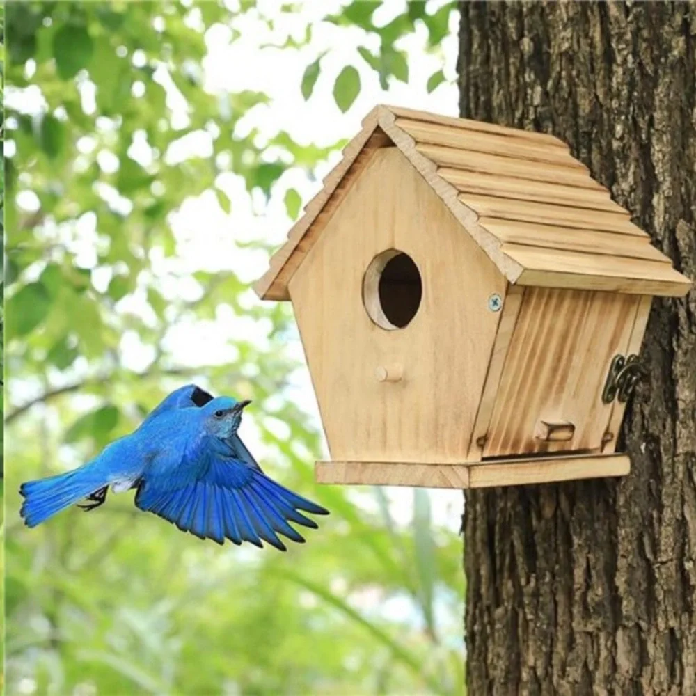 Bird House,Outdoor Bluebird House for Outside Clearance,Wooden Birdhouse Finch